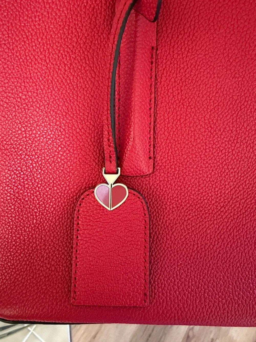 Kate Spade Margaux red leather satchel, EUC